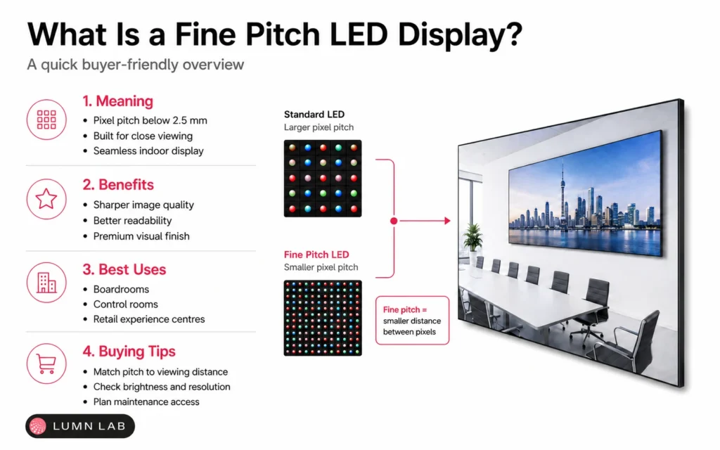Fine Pitch LED Display: Meaning, Benefits, Uses and Buying Guide
