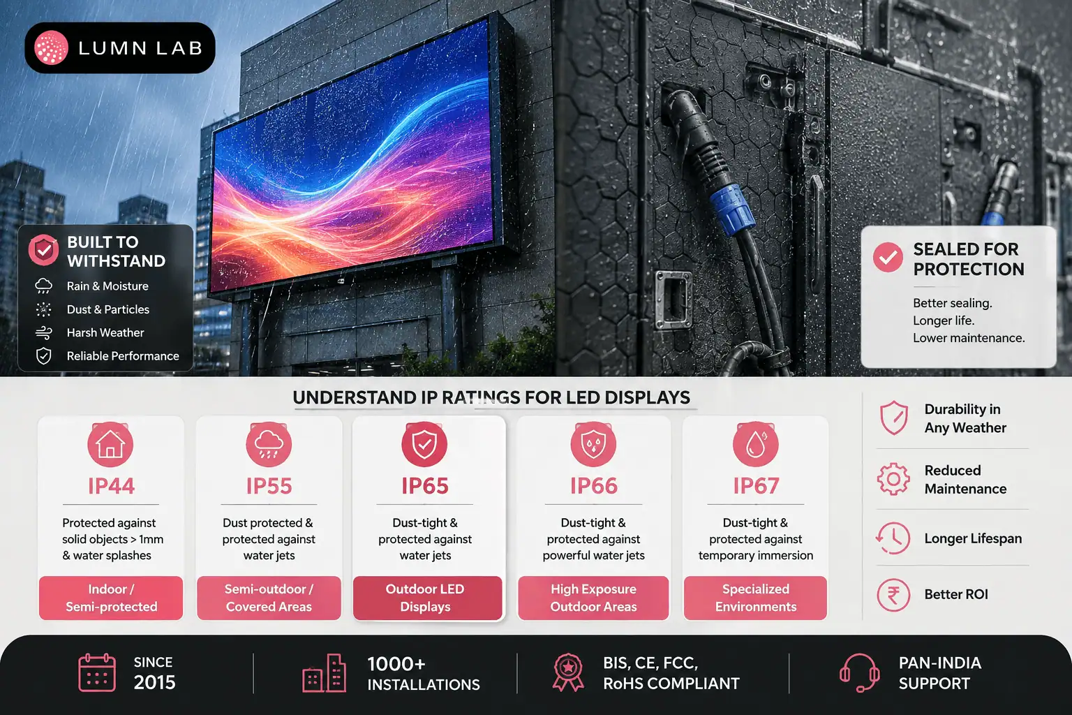 IP Rating for LED Displays: What Do You Actually Need?