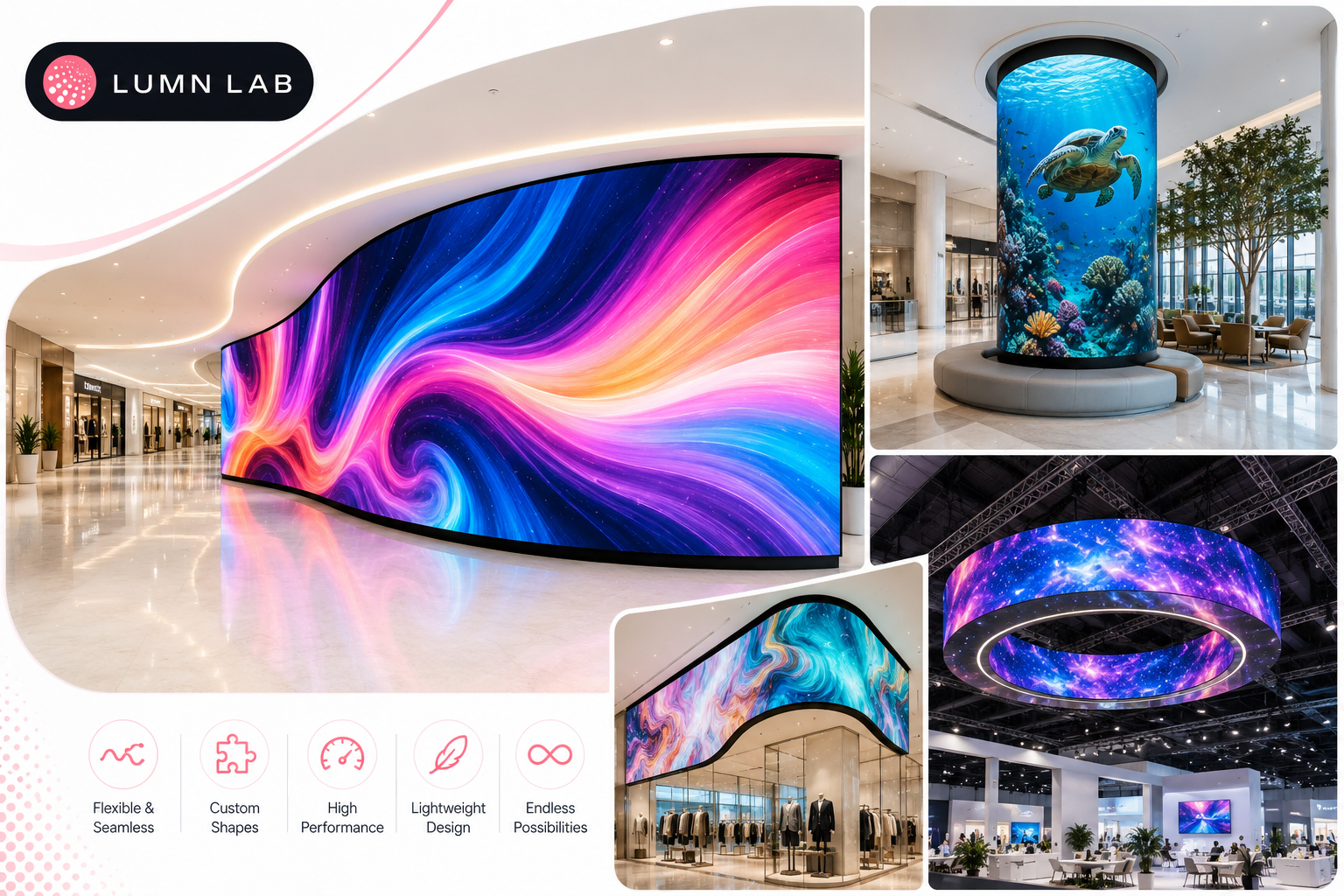 Flexible LED Display: From Curved Walls to 360° Screens — A Complete Guide